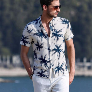 2025年夏休みハワイアンカジュアルターンダウンカラーメンズ3Dプリントブロードクロス100% ポリエステルシャツヨーロピアンアメリカンスタイル - Product Image 4