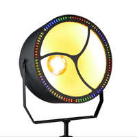 Projecteur LED Rétro 350W, Effet d'Ambiance RGB Lumière du Jour 200W, DMX Vintage en Aluminium, Dimmable, 10000 Lumens, Disco, 50000 Heures