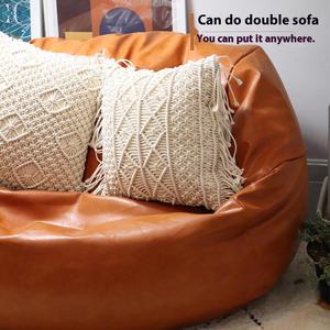 Modern Style <strong>Bean</strong> Warehouse Lazy Sofa Ins Tatami Style <strong>Bean</strong> <strong>Bag</strong> Leather Chair Set for Living Room and Balcony <strong>Sitting</strong> and Sleep - Product Image 3