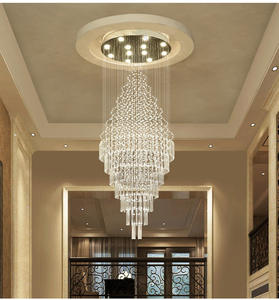 Lampadario per Edifici a Due Piani, Lampadario in Cristallo Cavo per Soggiorno, Lampada in Cristallo per Scale, Lampadario Grande di Lusso per Villa e Hall d'Hotel - Product Image 6