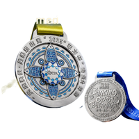 Médailles d'événements d'association d'escrime sur mesure en alliage de zinc, motifs en relief rotatifs, haut de gamme, commémoratives pour la reconnaissance des champions