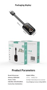 Récepteur TV 4K <span class=keywords><strong>G9</strong></span> Plus Mirascreen, dongle de mise en miroir d'écran WiFi 5G Linux pour téléphone portable, tablette et téléviseur - Product Image 6
