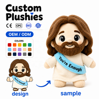 Peluches chrétiennes personnalisées, nouveau design, poupée en peluche de Jésus de dessin animé, peluches personnalisées, fabricant de jouets en peluche sur mesure