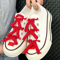 10 couleurs lacets de chaussures bouclés en spirale 4MM lacets élastiques épais ronds élastiques sans lacets