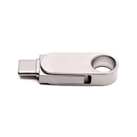 Clé USB Type C 2 en 1 rotative en métal OTG avec logo personnalisé, vente en gros, plusieurs capacités