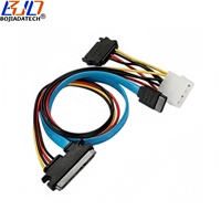 Kartu Ekspansi Adaptor Konektor SATA 3.0 22PIN ke SFF-8482 SAS 29PIN dengan Kabel Ekstensi Data untuk HDD SDD SAS 2.5" 3.5"