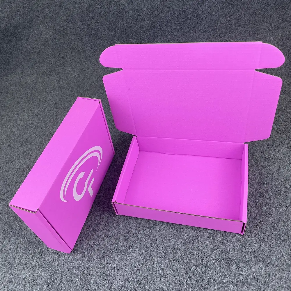 Wholesale Custom Printed Unique Purple Mailer Box Cardboard Corrugated Shipping Boxes For Small Business