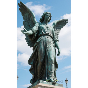 Estatuas de hadas de latón personalizadas Estatua de cobre de tamaño real moderna para exteriores Esculturas de hadas de metal de bronce para Decoración - Product Image 2