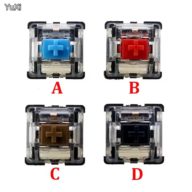 BSUN Switches Mechanical Keyboard Black Blue Brown Red Key Switch For CIY Sockets SMD 2pin Thin pins Compatible with MX switch