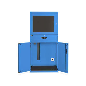 Fami Standard CS 717x635x1560mm armoire informatique bleue avec étagère réglable - Product Image 1