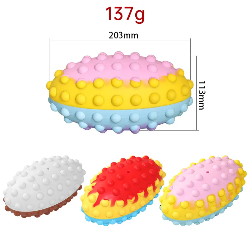 New Push Ball Bubble Sensory Spielen Rugby Spielzeug Silikon Stress abbau Autismus Angst Linderung Neuheit Gag Spielzeug für Kinder Erwachsene