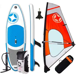 Planche de paddle gonflable, nouveau design 2022, stand up sup planche de surf à vent avec ensemble de voile