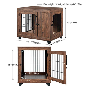 Muebles para mascotas, Jaula de madera para <span class=keywords><strong>perros</strong></span>, mesa auxiliar, cama para cachorros, casa moderna para <span class=keywords><strong>perros</strong></span>, jaula para perrera - Product Image 5