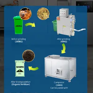 खाद्य अपशिष्ट रीसाइक्लिंग मशीन कचरा निपटान मशीन वाणिज्यिक खाद्य अपशिष्ट डिस्पोजर