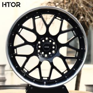 ล้อฟอร์จสองชิ้น HTOR 20 ขนาด <span class=keywords><strong>22</strong></span> <span class=keywords><strong>นิ้ว</strong></span> 6x139.7 สีดำเงา ขอบขัดเงา ขอบลึก สำหรับ Hilux Triton D-Max Fortuner H3 - Product Image 1