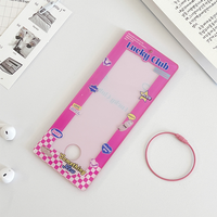 Porte-cartes photo Kpop transparent imprimé, personnalisé, en acrylique, à quatre compartiments, motif dessin animé, populaire et économique, avec porte-clés