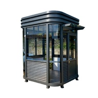 Cabine de sécurité modulaire préfabriquée contemporaine en panneaux sandwich étanches et résistants au feu, structure en acier pour écoles, centres commerciaux et parcs