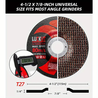 Meule de papier de verre en alumine haute performance 4-1/2 \ "X 1/4 \" X 7/8 \ "Meule de meulage de qualité industrielle 13,300 tr/min