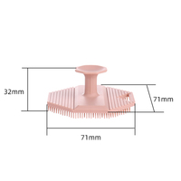 Brosse de douche et de bain en silicone souple avec long manche, éponge exfoliante pour le corps en silicone