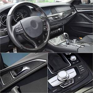 مصنوع من ألياف الكربون 6D أسود لامع من كلوريد البولي فينيل x 18m للديكور الداخلي للسيارة - Product Image 6