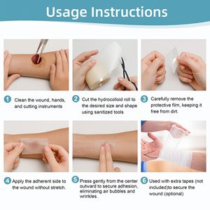 YOJO แผ่นปิดแผลไฮโดรคอลลอยด์แบบม้วน ขนาดและรูปทรงปรับได้ ติดด้วยตัวเอง ผ่านการฆ่าเชื้อ EO สำหรับดูแลบาดแผล แผลไฟไหม้ แผลพุพอง และสิว - Product Image 6