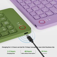 Keyboard Lipat Nirkabel Terbaru untuk Laptop, Ponsel, dan Penggunaan Kantor, Mini dan Portabel