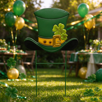 Décorations de jardin en métal anti-décoloration pour la fête de la Saint-Patrick, pour véranda et jardin, affichage saisonnier