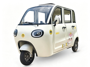 Tricycle électrique SURRIT à 4 portes, cabine fermée 3 places, couleur blanche, 60V 800W, certifié CE ISO - Product Image 2