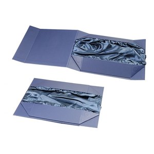 Scatola portagioie blu 250x200x60 mm con rivestimento in raso per conservazione e confezione regalo - Product Image 3