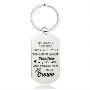 Porte-clés couronne soeur amie filleule fils <span class=keywords><strong>cadeau</strong></span> d'anniversaire rappelez-vous dont redressez votre couronne porte-clés porte-clés inspirant - Product Image 4