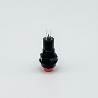 Interrupteurs à bouton-poussoir rouge de haute qualité 10mm 12mm rond petit interrupteur à bouton-poussoir NO NC