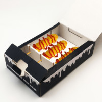 Emballage de hot-dogs coréens personnalisés par un fabricant de premier plan, matériaux recyclés biodégradables, cartons kraft avec lamination mate, combinaison de dossiers