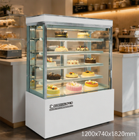 Refroidisseur de vitrine d'affichage de gâteau de refroidissement haute efficacité de conception verticale de luxe à base de