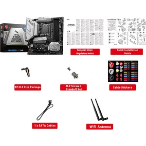 เมนบอร์ด MSI M-AG B760M MORTAR WIFI DDR5 รองรับหน่วยความจำสูงสุด 192GB รองรับซีพียู Intel เจนเนอเรชั่น 12/13 ซ็อกเก็ต LGA1700 เมนบอร์ดสำหรับเล่นเกมบนเดสก์ท็อป MSI M-AG B - Product Image 6