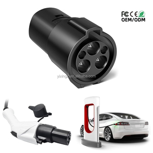 Nouvel adaptateur de chargeur EV portable 80A J1772 vers <span class=keywords><strong>Tesla</strong></span> avec protection contre la pluie et la neige, certifié CE pour une recharge extérieure sécurisée - Product Image 1