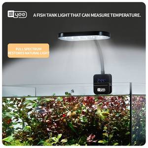 YEE Factory Groothandel <span class=keywords><strong>Aquarium</strong></span> LED Verlichting Volledig Spectrum Visbakverlichting met Temperatuurweergave voor Plantengroei - Product Image 2