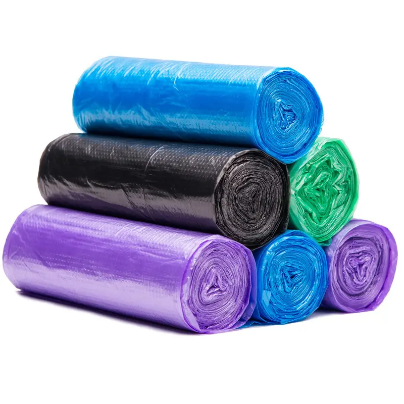 Bolsas de basura pequeñas, azul, negro, verde y rojo, suministro del fabricante, 13 rollos de 35 galones, bolsas de revestimiento para latas de basura resistentes a fugas