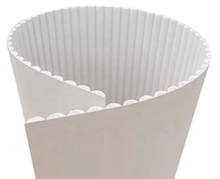 Panneau rainuré en MDF flexible avec apprêt blanc