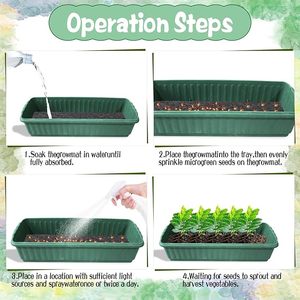 Tapis capillaire auto-arrosant en feutre pour plantes, épaisseur <span class=keywords><strong>3</strong></span> <span class=keywords><strong>mm</strong></span>, 9,2 pi x 25 po, pour serres, hydroponie, plantes en pot d'intérieur YUEXIN - Product Image 4