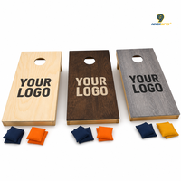Ensemble de jeu de Cornhole professionnel pliable en bois massif de qualité supérieure, jeu de lancer de sacs de céréales écologique, logo personnalisé, sacs toutes saisons pour l'extérieur