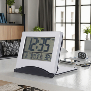 <strong>Small</strong> Size Folding <strong>LCD</strong> Desktop <strong>Clock</strong> Digital Calendar <strong>Display</strong> Table Desk <strong>Clock</strong> - Product Image 1