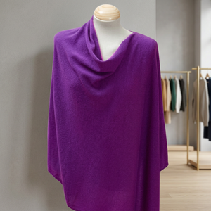 Poncho en cachemire multi-usages pour femmes, toutes saisons, toutes couleurs, long, amincissant, sculptant le corps, anti-transpiration - Product Image 2