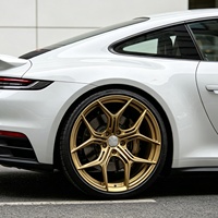 Jantes Bku forgées 5X130 pour Porsche 991 911 Turbo Carrera Targa 4S 718 Boxster Cayman GT4 20 21 pouces, jantes en alliage bronze brillant