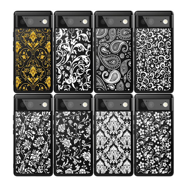 Palace Decoration Lace Flower Matte TPU Phone Case Custom Printing for Google Pixel 8 9 Shockproof Mobile Phone Case 10