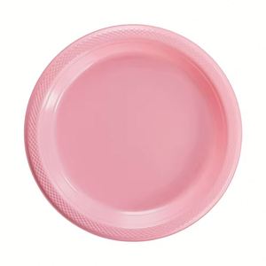 Assiette ronde en plastique durable 100 % sans BPA pour le camping, les mariages et les réunions professionnelles - Product Image 1