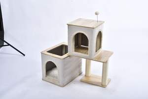 Pohon kucing <span class=keywords><strong>DIY</strong></span> serbaguna dengan postingan gores dan Area permainan yang dapat dilepas - Product Image 3