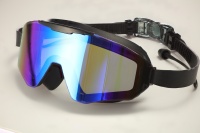 Fabricant professionnel de lunettes de natation avec protection anti-buée, anti-UV, étanches, sans fuites, à large champ de vision, en silicone et PC, avec bouchons d'oreilles