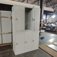 Ventes directes d'usine acier 6 portes casier métal vêtements placard de rangement armoire fer salle de sport/école compartiment casiers Almirah