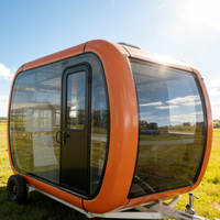 Mini bureau mobile, cabine compacte, espace de travail modulaire pour un travail à distance flexible et une utilisation commerciale temporaire