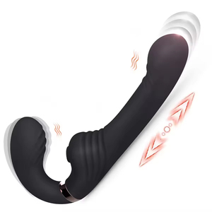 10 Speeds Strapless Strapon Dildo <b>Vibrator</b> Female Double <b>Vibrating</b> G Spot Adult Sex Toys for Women Couple Anal Prostate Massager - Product Image 1